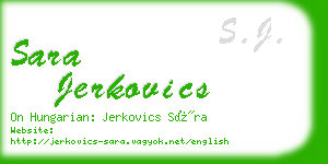 sara jerkovics business card